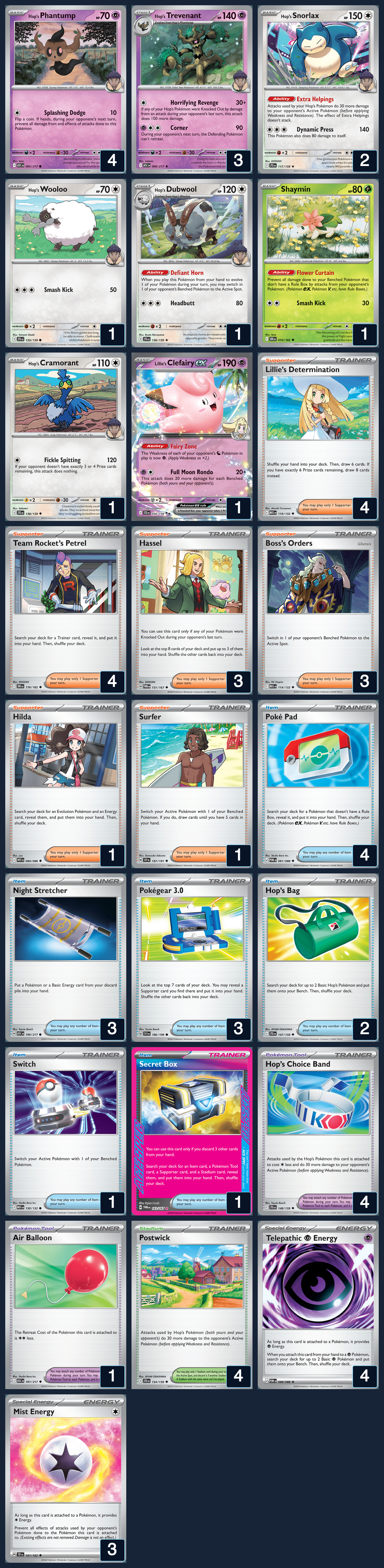 Complete 60-card deck list for rank 7, K4k1PY