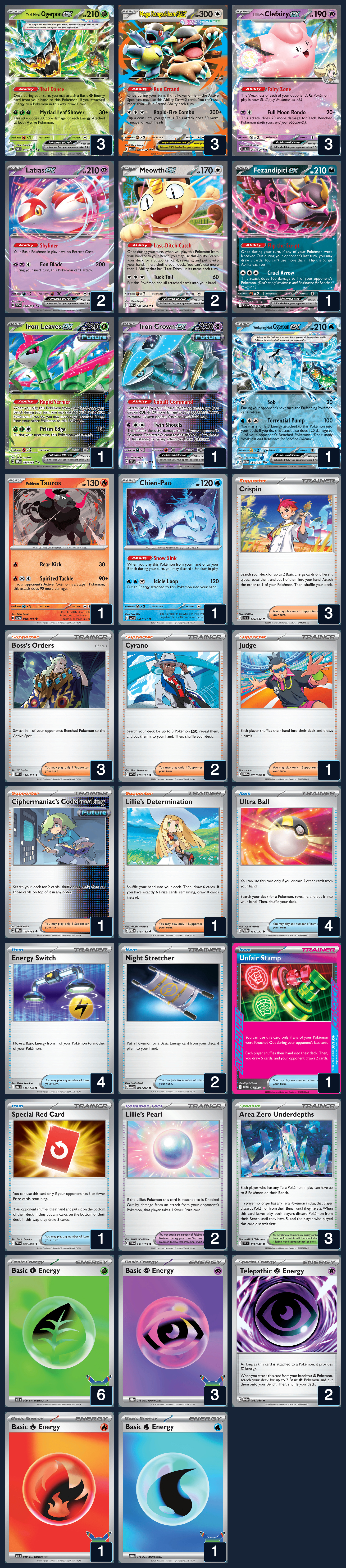 Complete 60-card deck list for rank 15, HokageGrael