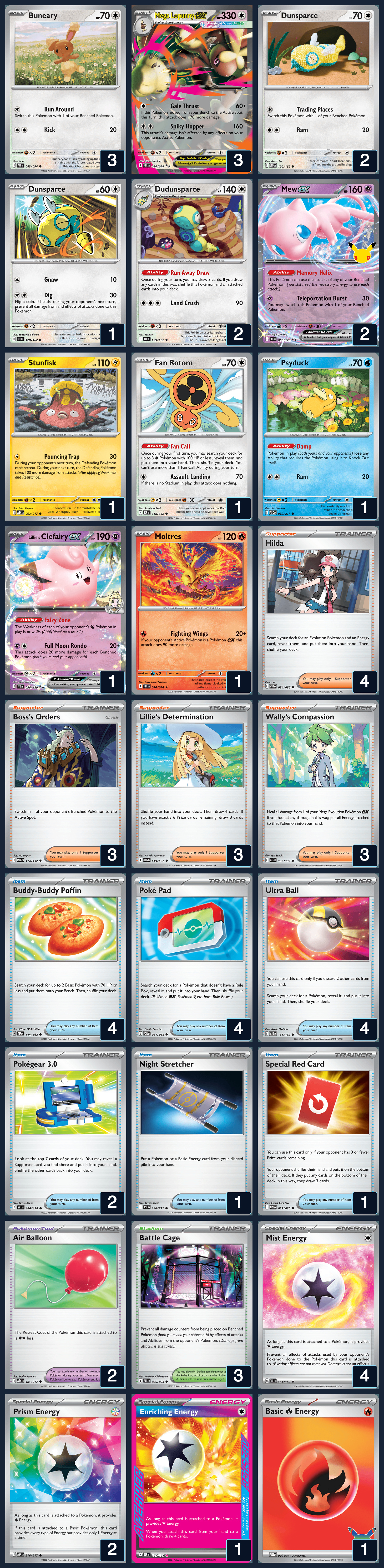 Complete 60-card deck list for rank 11, Carlo Armando Cruz Aguilar