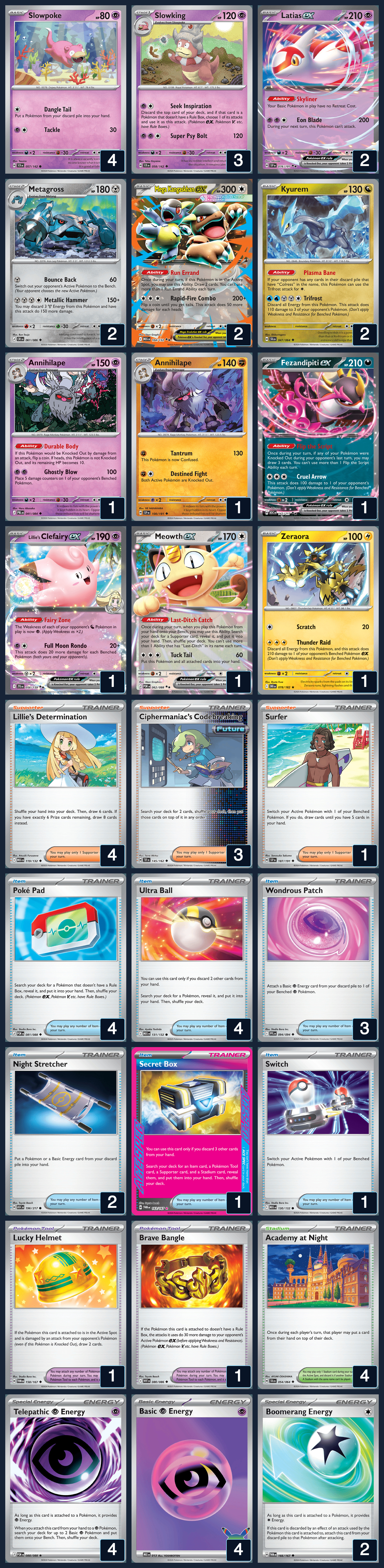 Complete 60-card deck list for rank 4, TimiGG