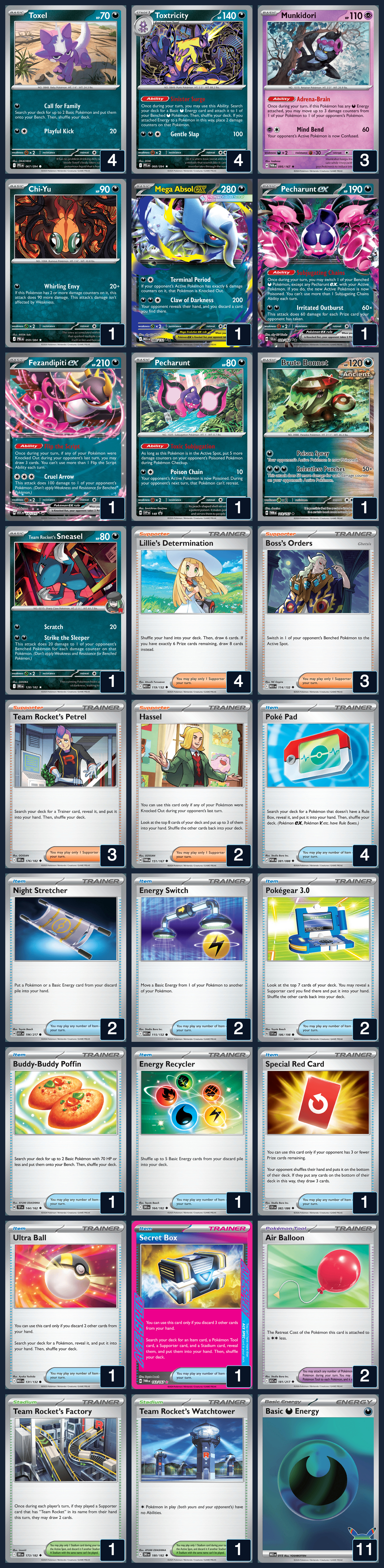 Complete 60-card deck list for rank 1, SpekEnBonen