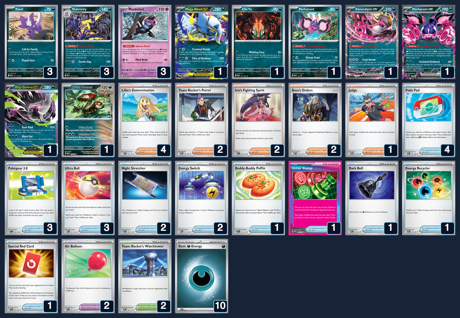 Complete 60-card deck list for rank 2, Zackito