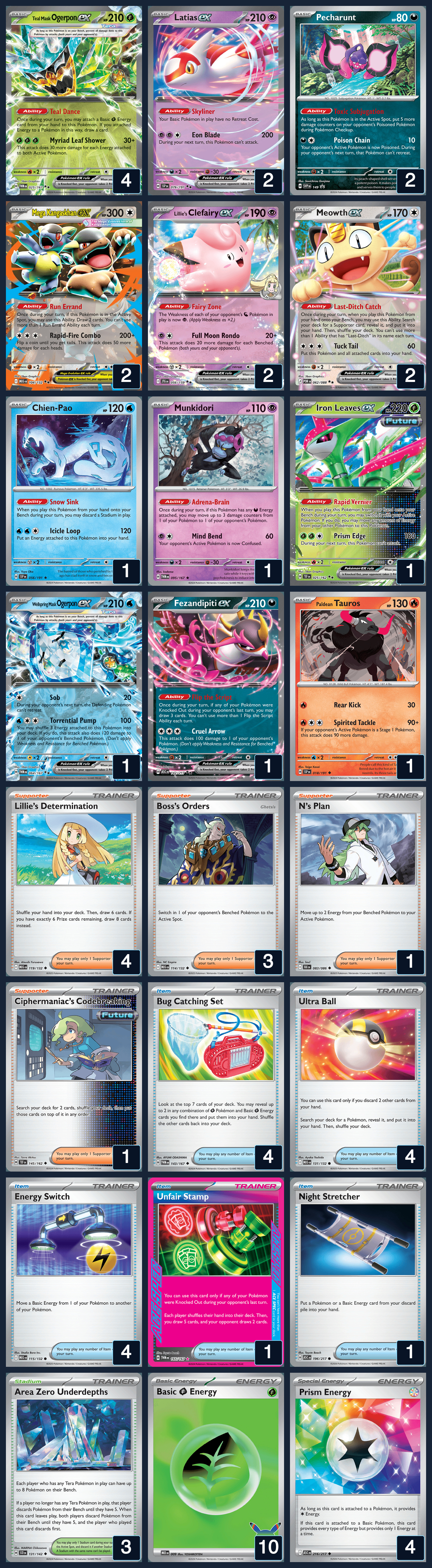 Complete 60-card deck list for rank 15, TUNG TUNG TUNG SAHUR