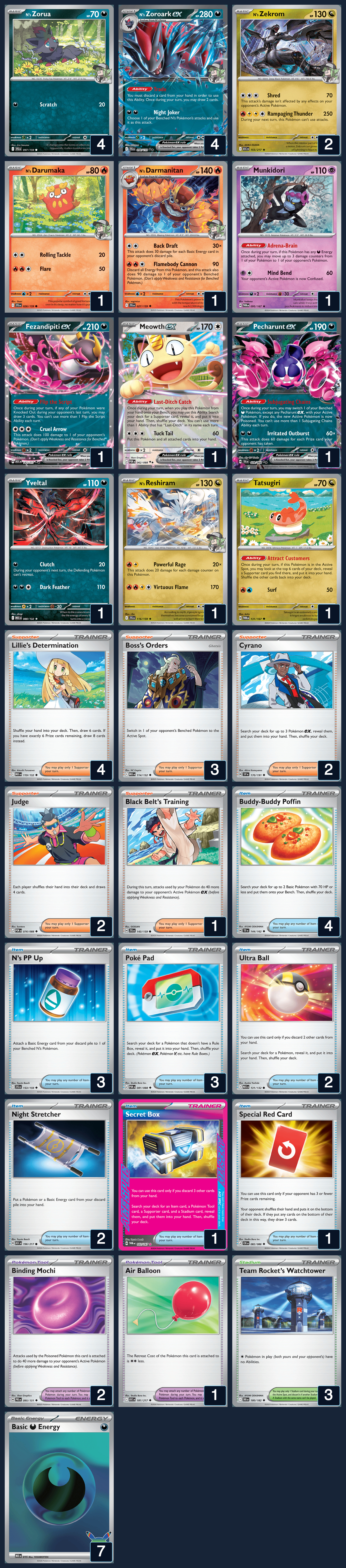 Complete 60-card deck list for rank 12, Connor Lapo
