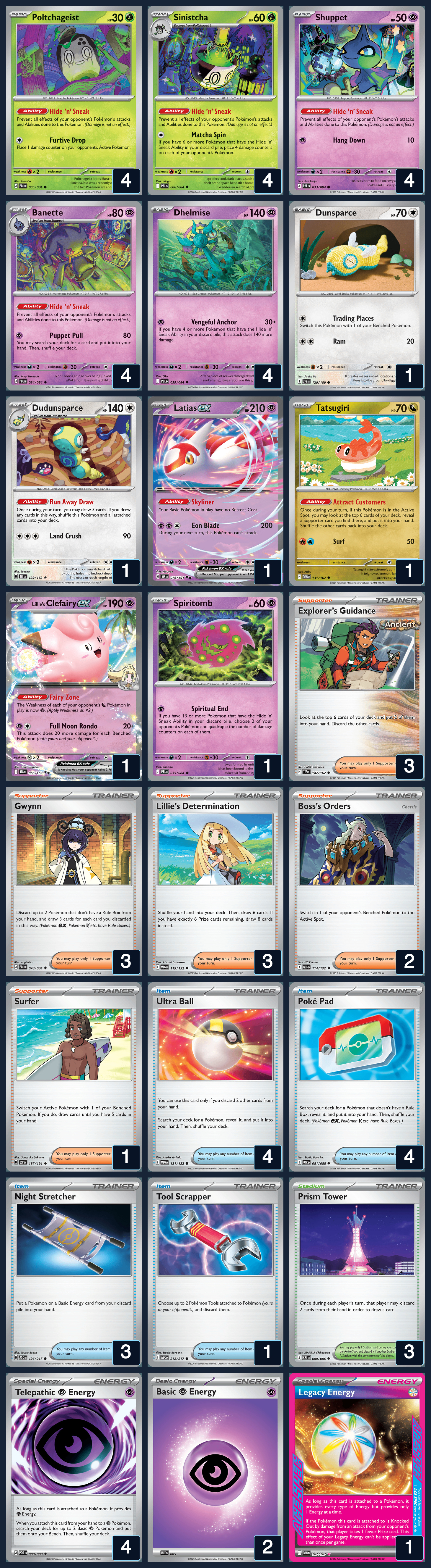 Complete 60-card deck list for rank 14, Aya :)