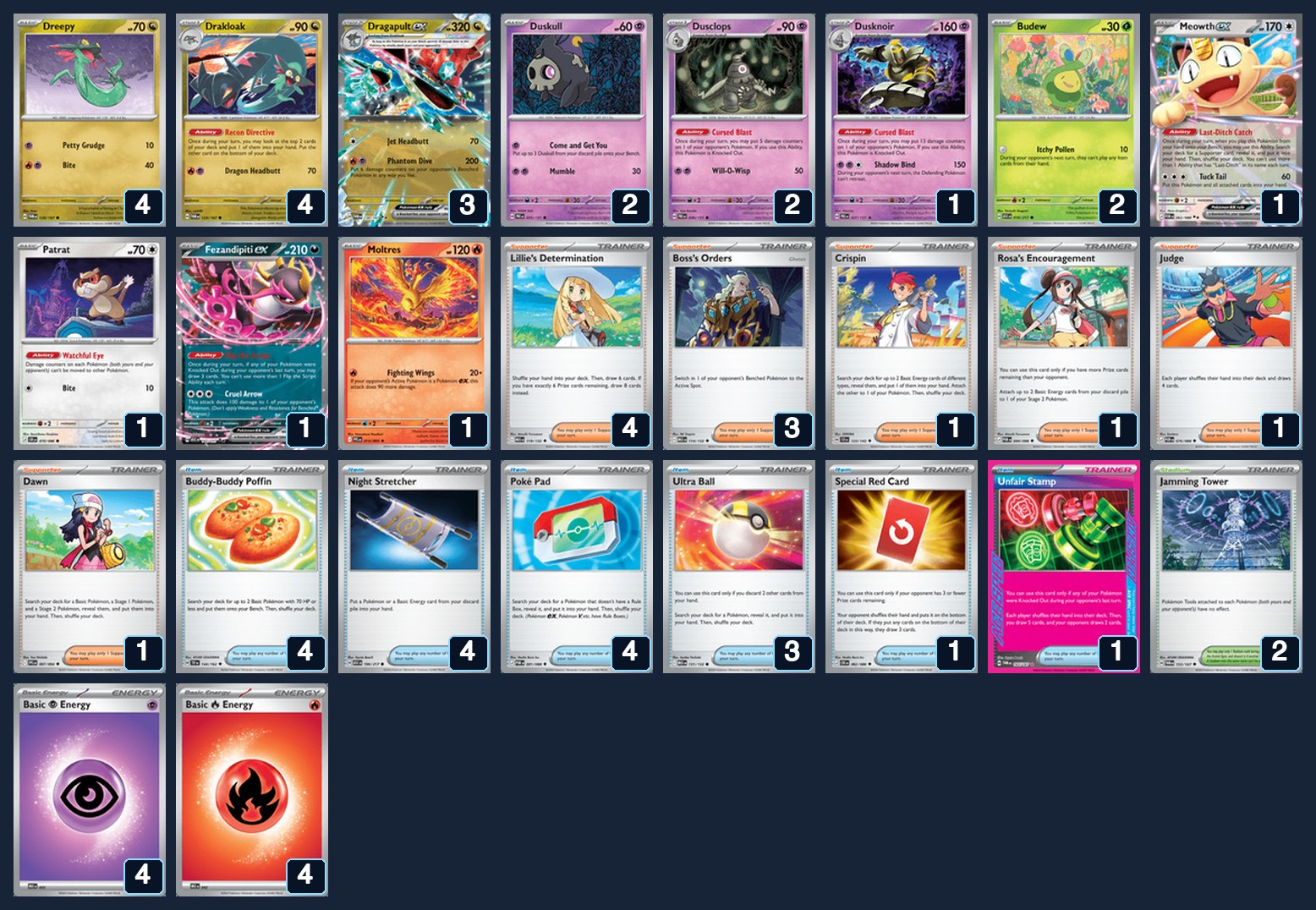 Complete 60-card deck list for rank 9, IndirectSwing89