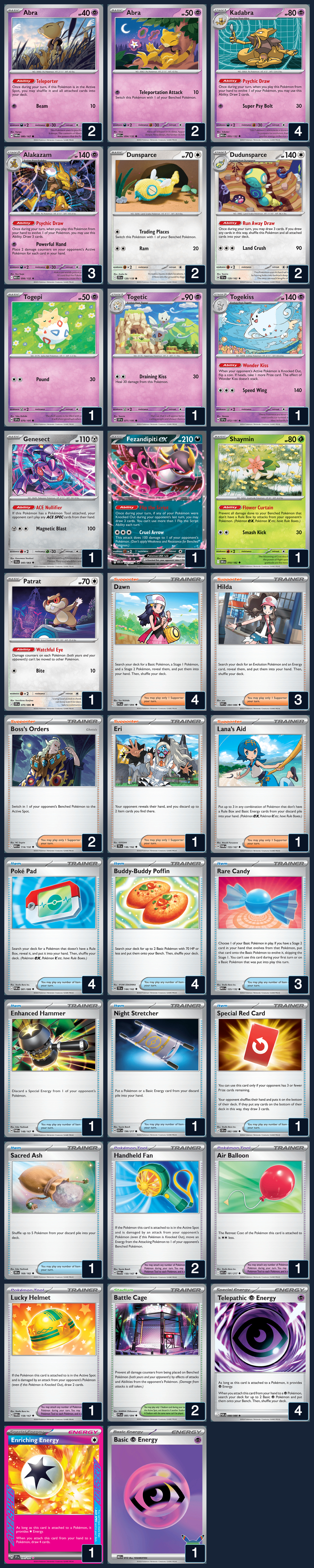 Complete 60-card deck list for rank 1, Newtz