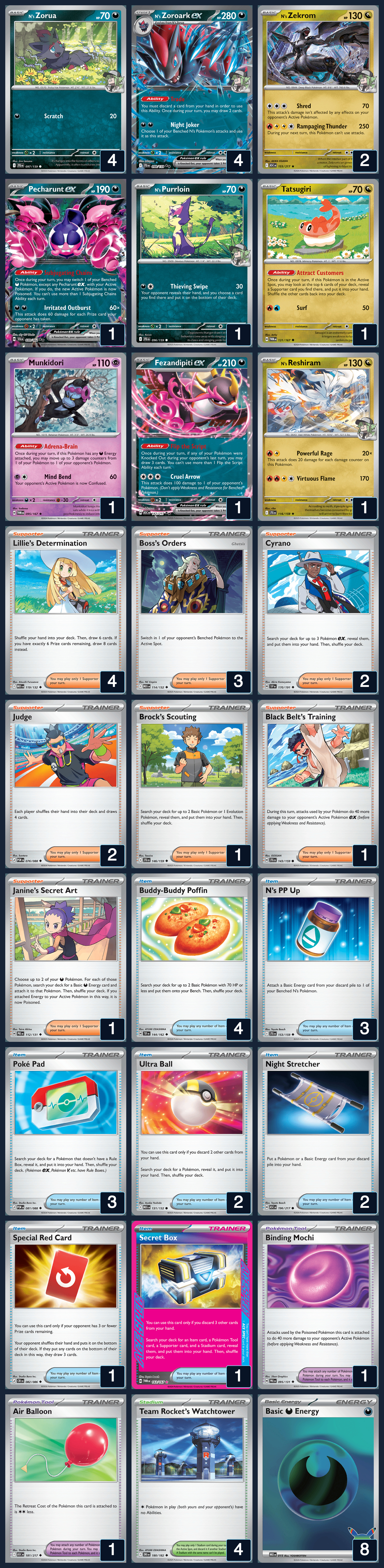 Complete 60-card deck list for rank 12, CJeichX