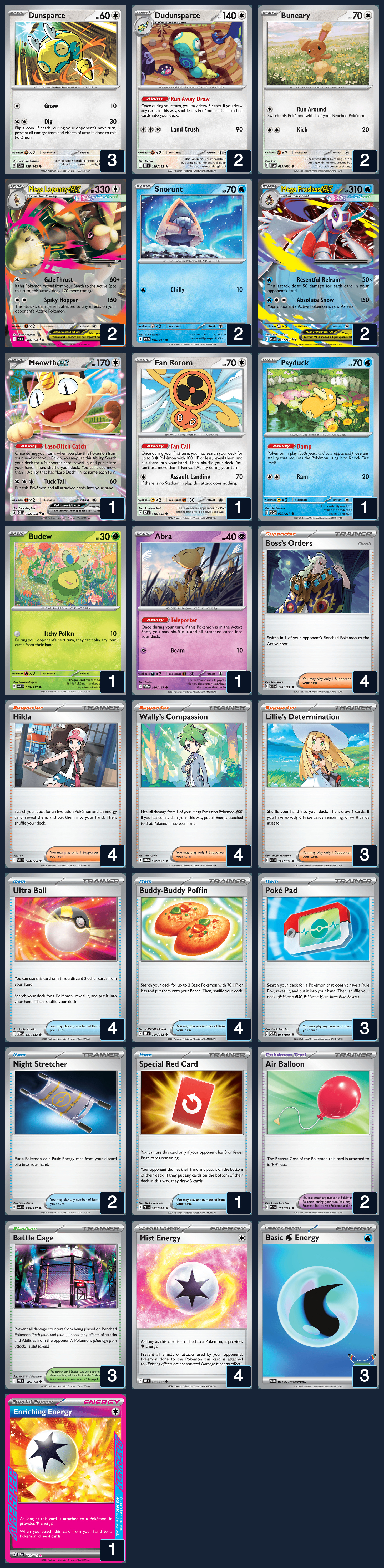 Complete 60-card deck list for rank 9, Caleb Cosby