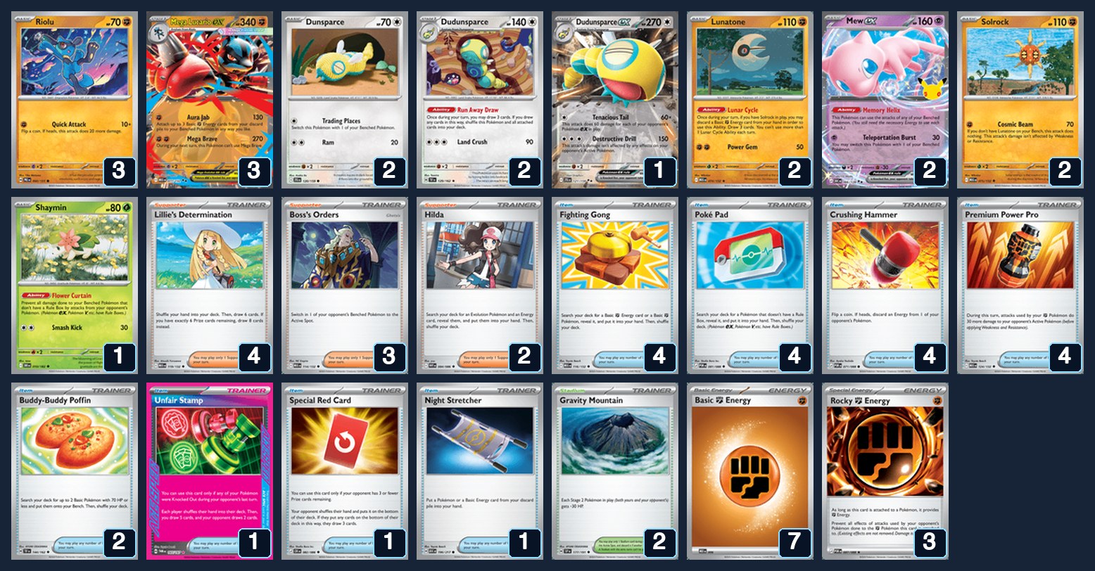 Complete 60-card deck list for rank 21, Brad J
