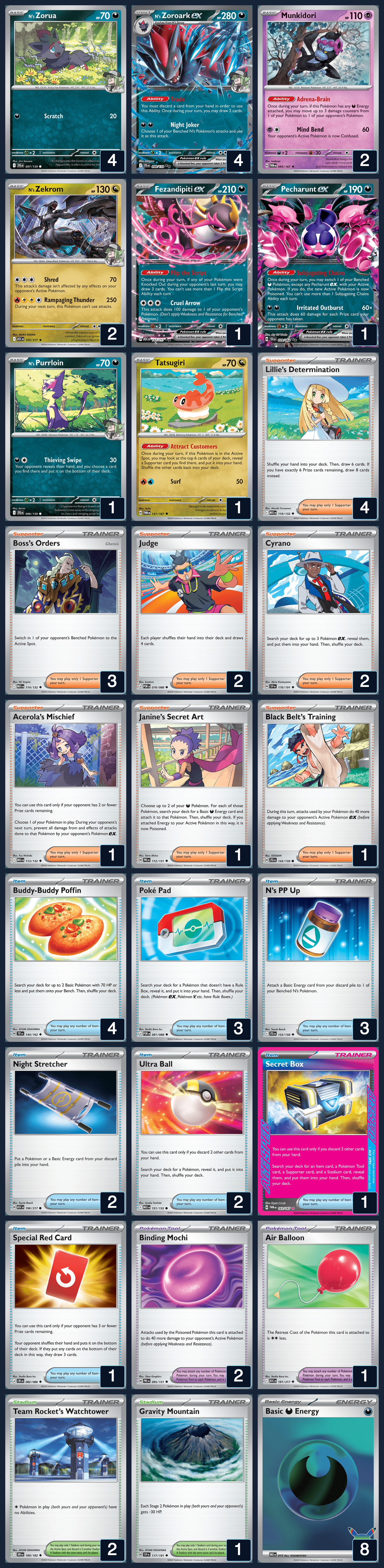 Complete 60-card deck list for rank 1, Tuturu29