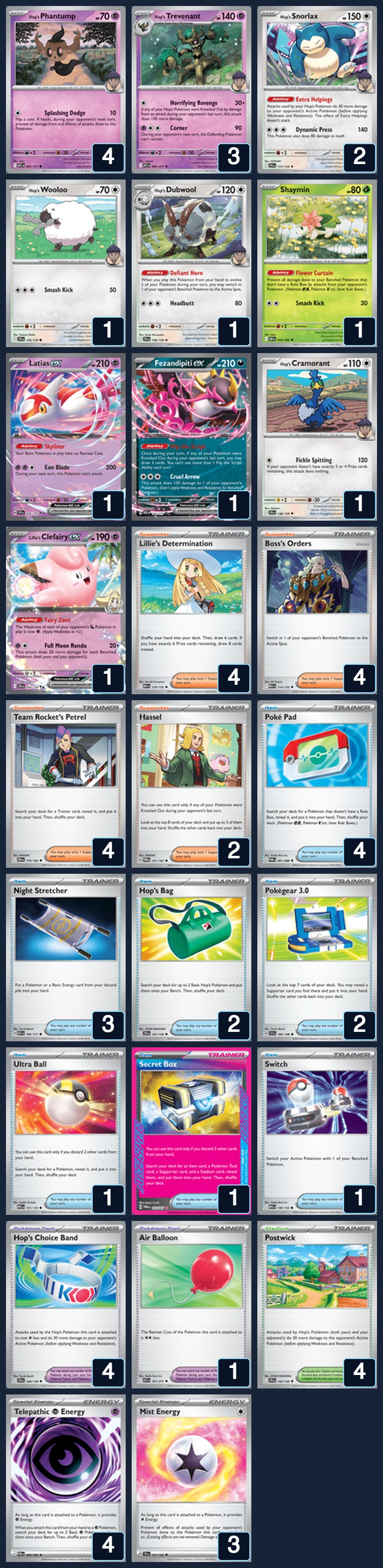 Complete 60-card deck list for rank 18, JuupjeNL