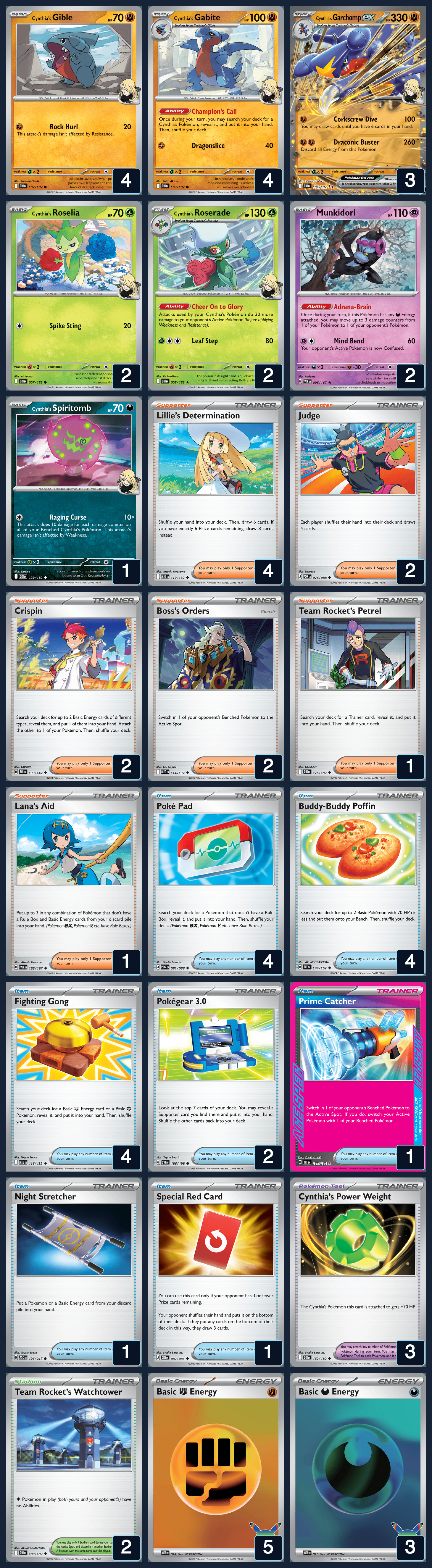 Complete 60-card deck list for rank 1, sadflorci