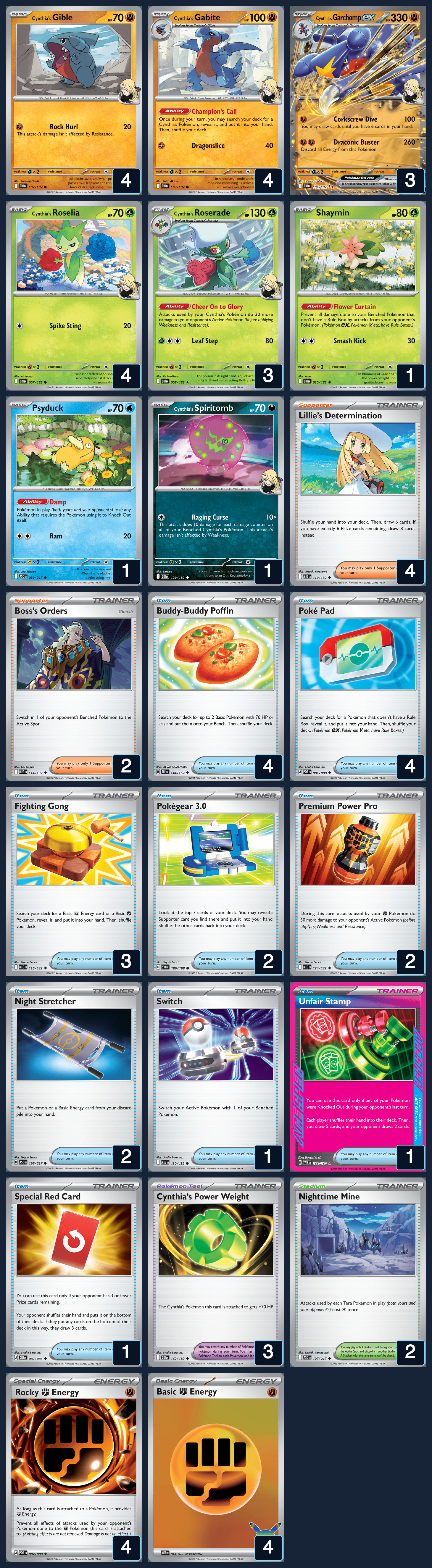 Complete 60-card deck list for rank 2, cosmo39