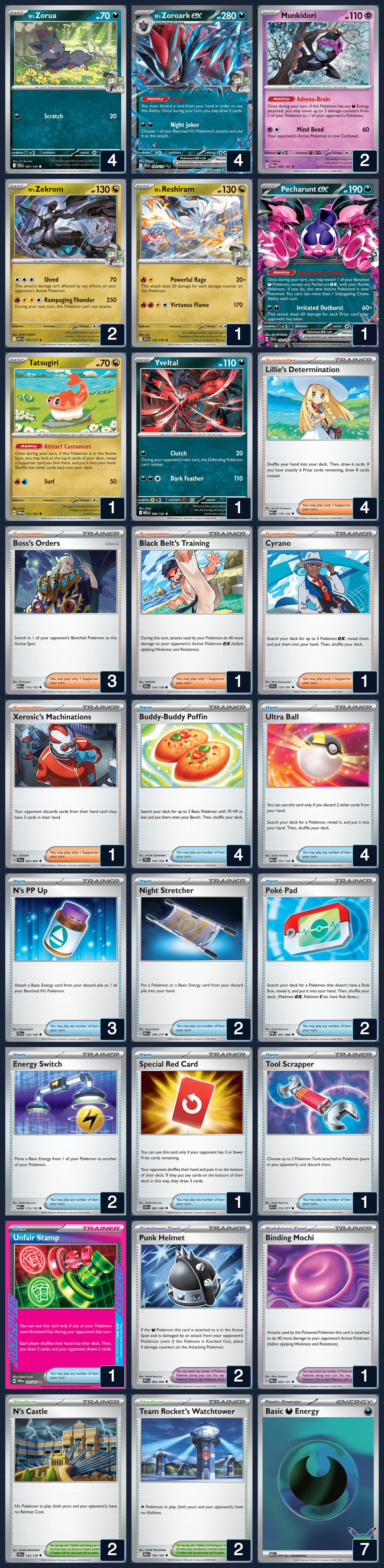 Complete 60-card deck list for rank 9, Juanjo93