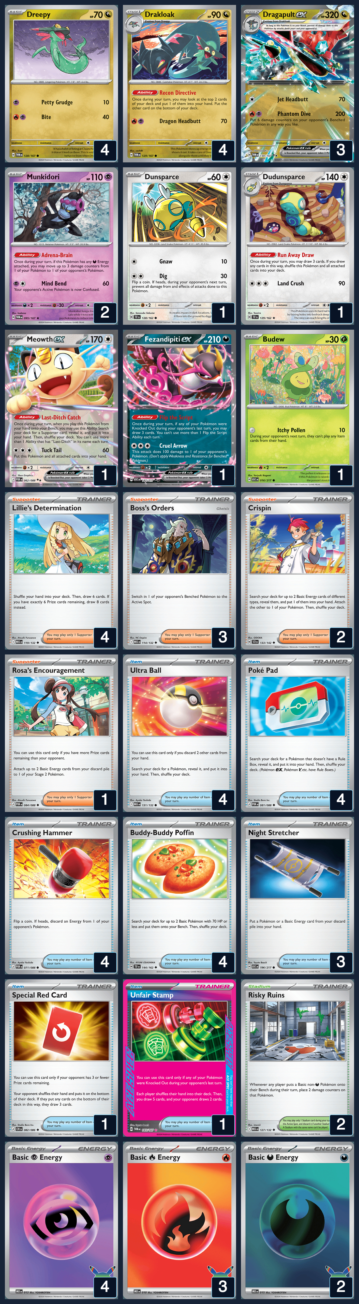 Complete 60-card deck list for rank 2, lvl100chawizawd