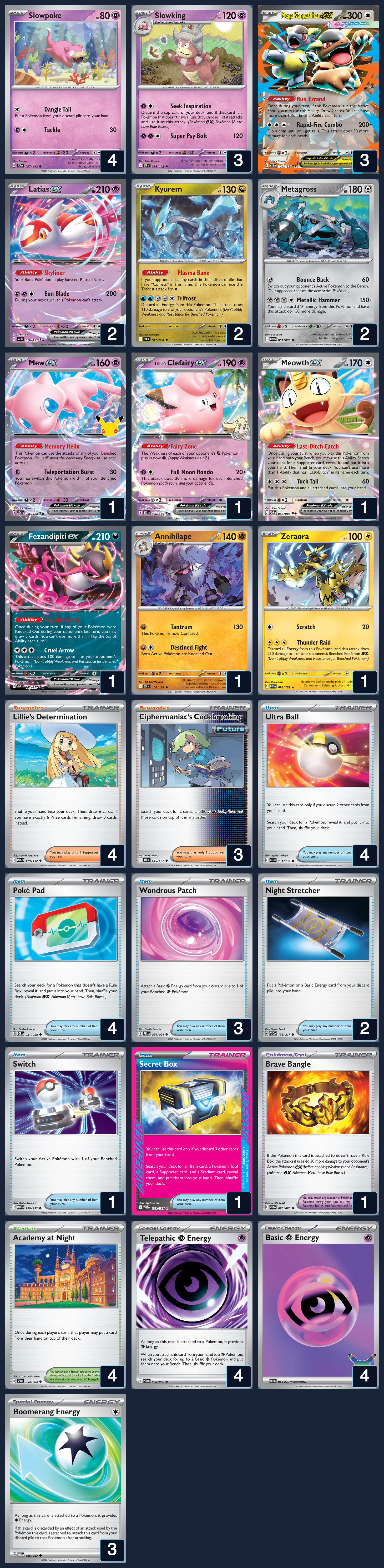 Complete 60-card deck list for rank 16, jmsanf