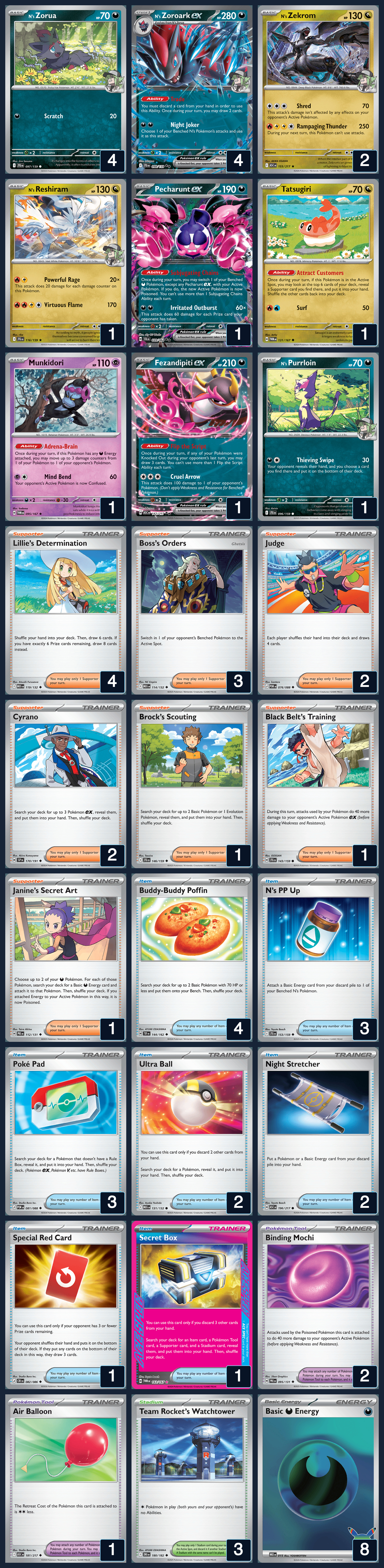 Complete 60-card deck list for rank 3, sara_berry