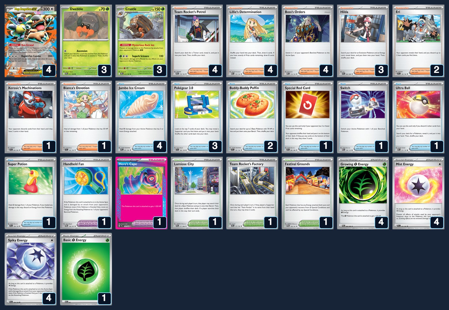 Complete 60-card deck list for rank 8, ShanChurch
