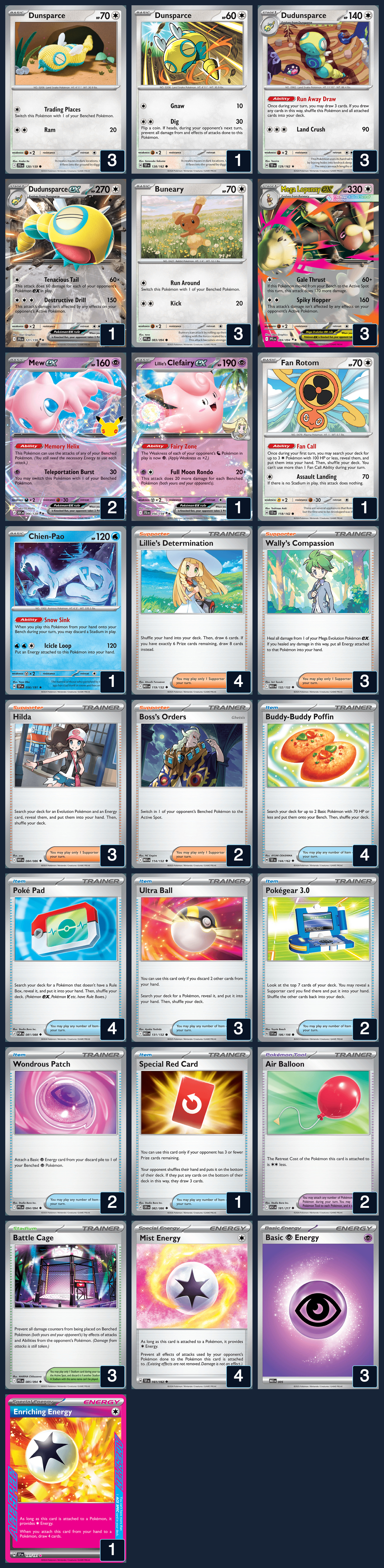 Complete 60-card deck list for rank 5, Scorbion