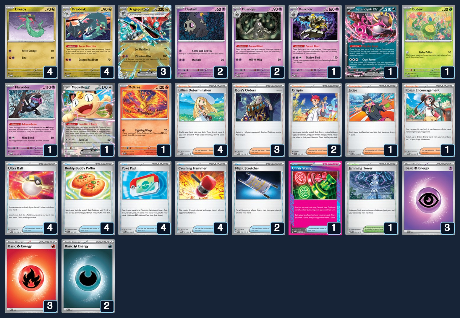 Complete 60-card deck list for rank 28, Lanek _
