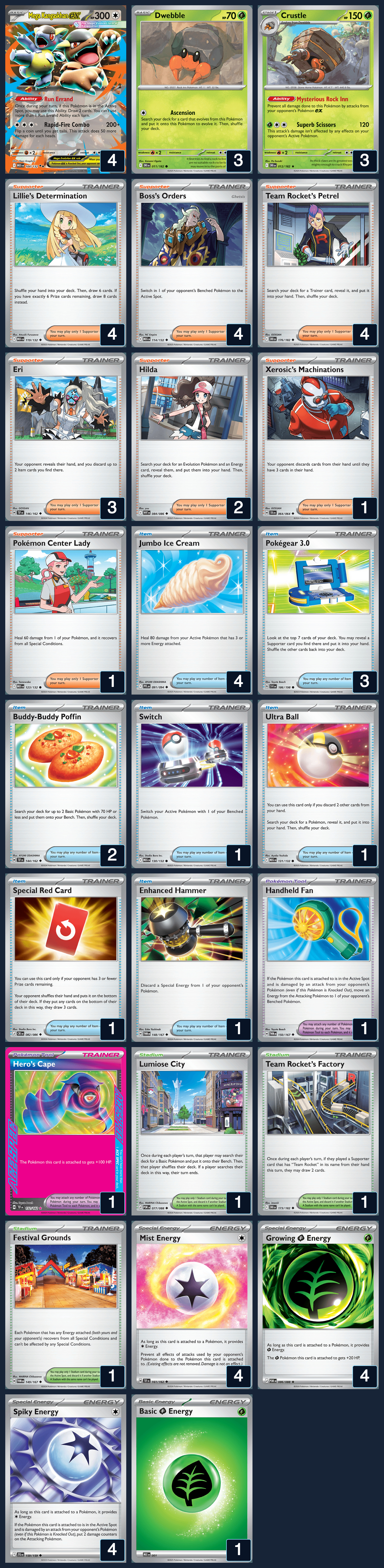 Complete 60-card deck list for rank 12, Rafał K