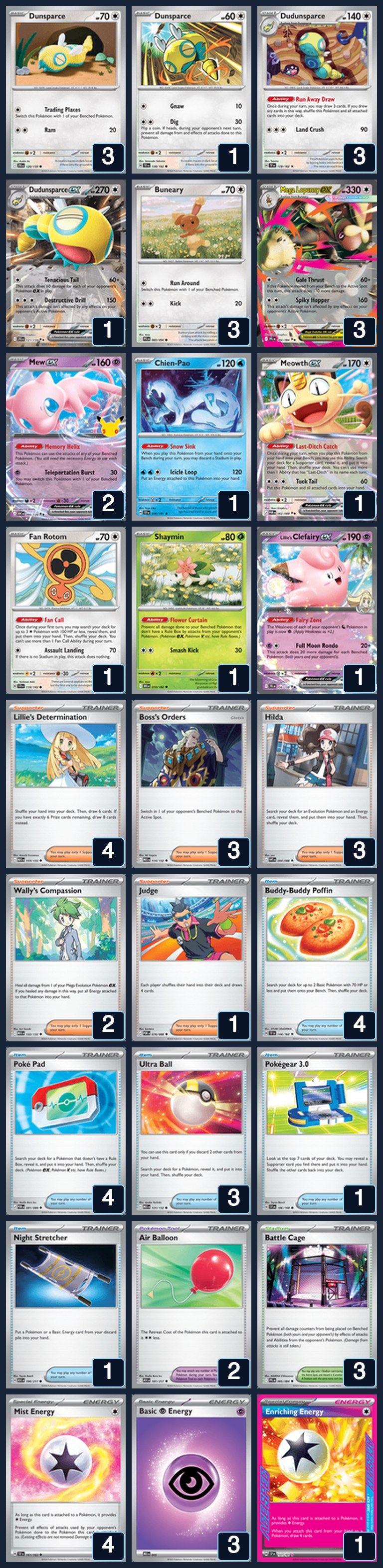 Complete 60-card deck list for rank 24, bigman