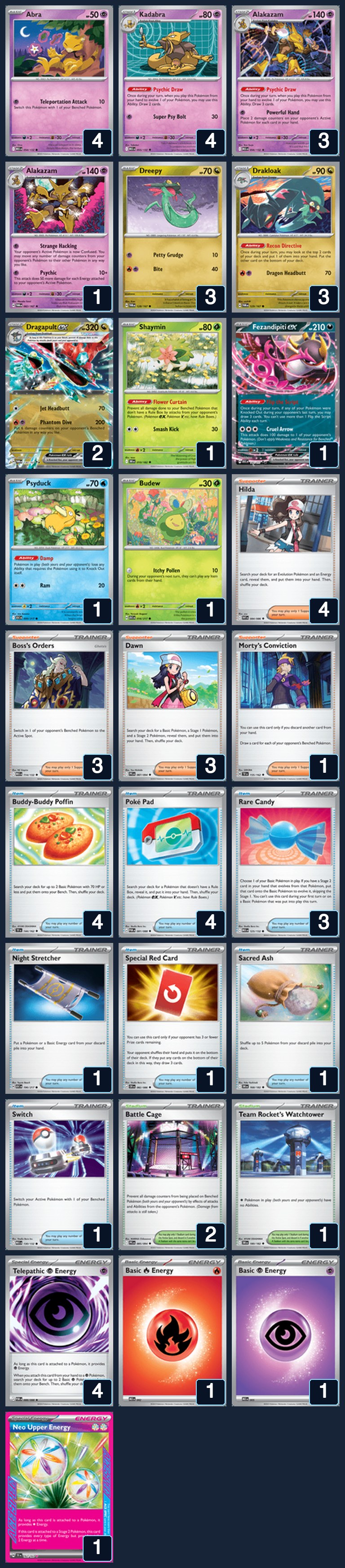 Complete 60-card deck list for rank 10, whosmodz