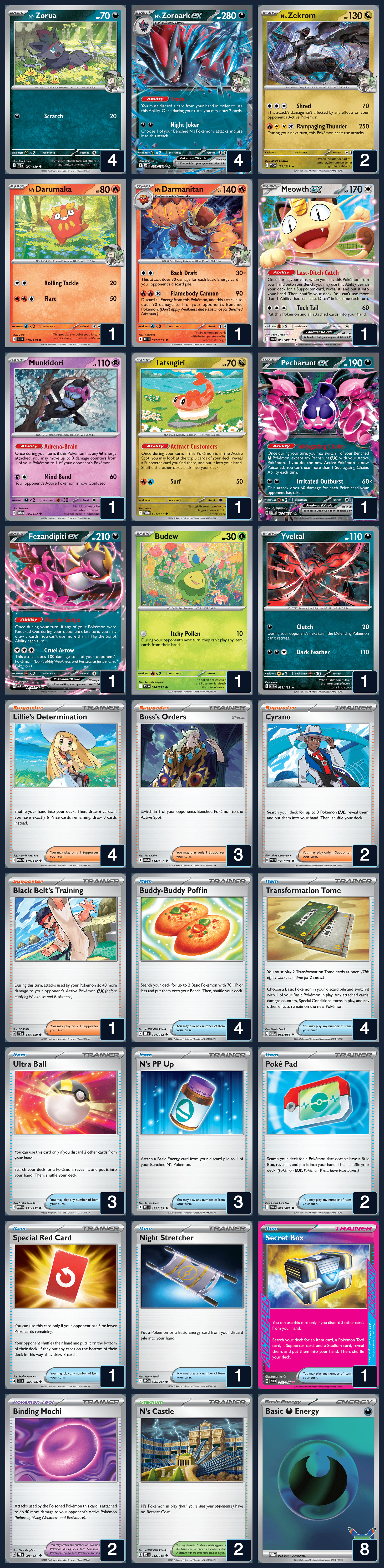 Complete 60-card deck list for rank 6, Drake Inman