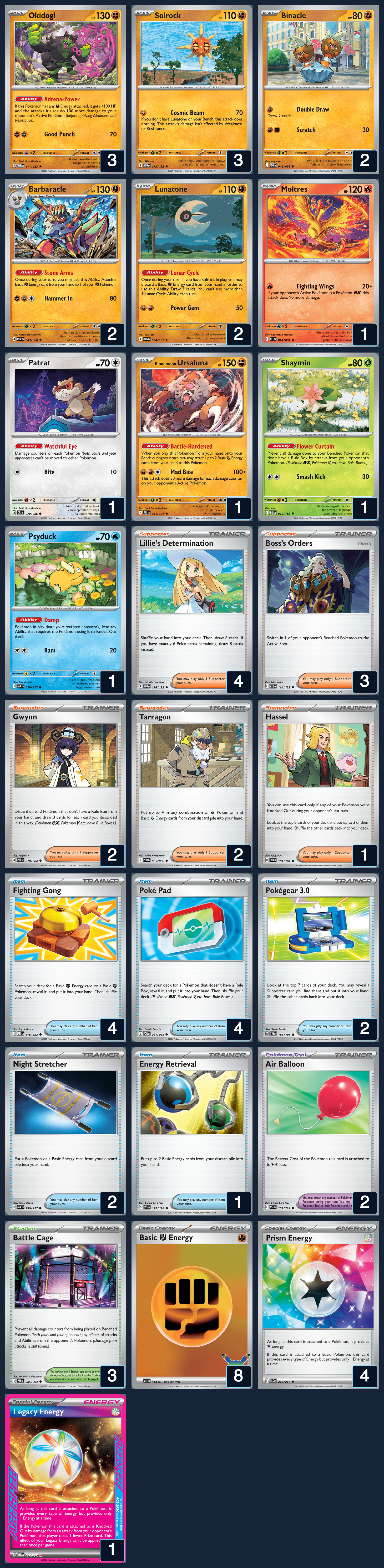 Complete 60-card deck list for rank 2, SiLeNcEizGOLDEN