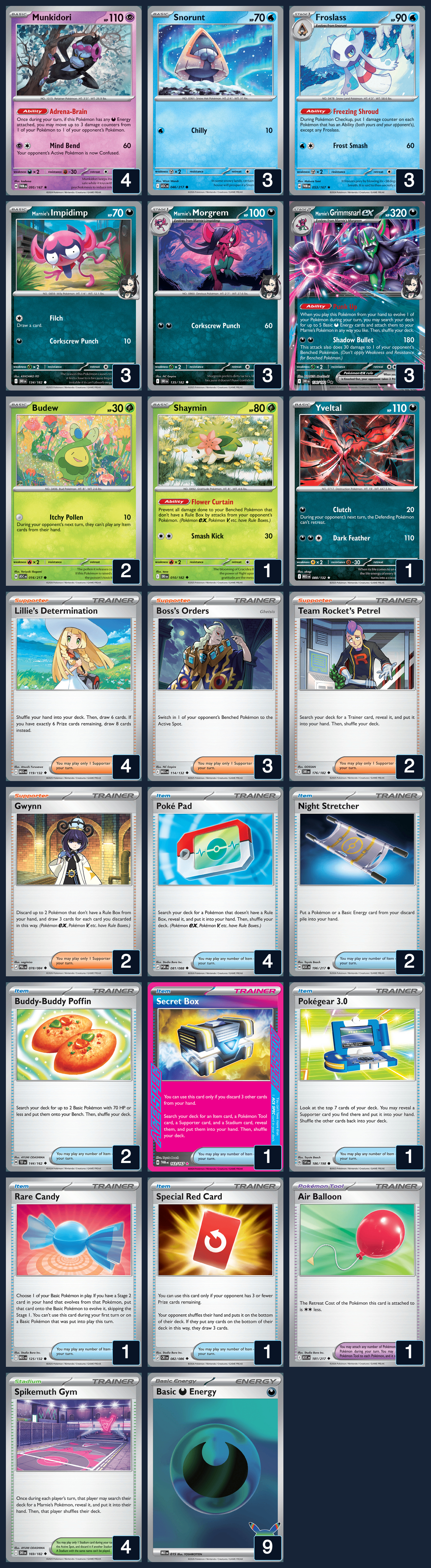 Complete 60-card deck list for rank 11, GaryJules