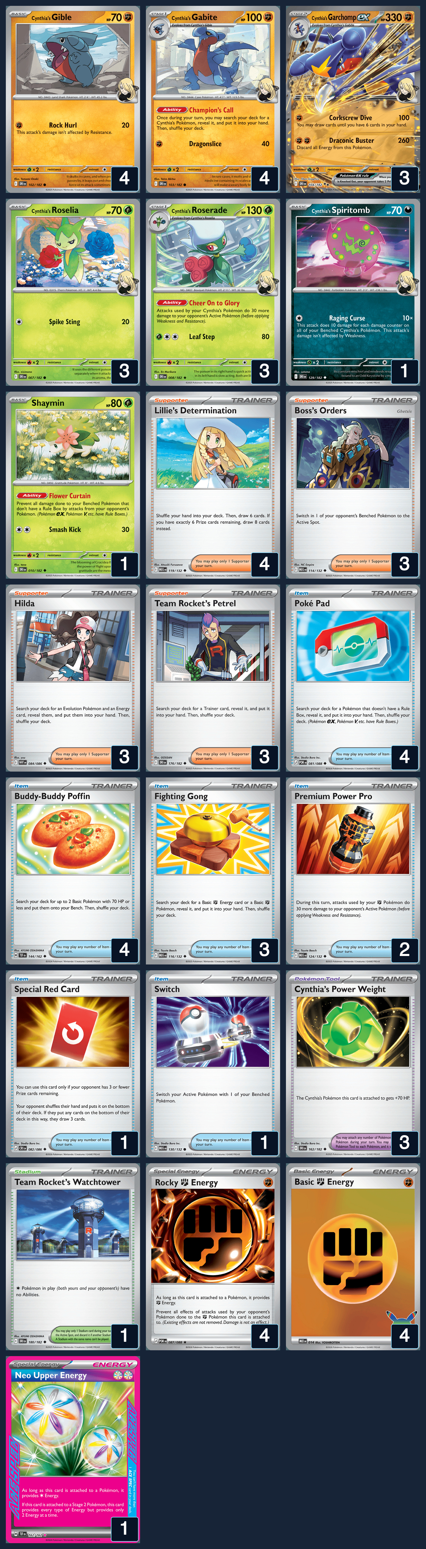 Complete 60-card deck list for rank 3, ILiftSometimes