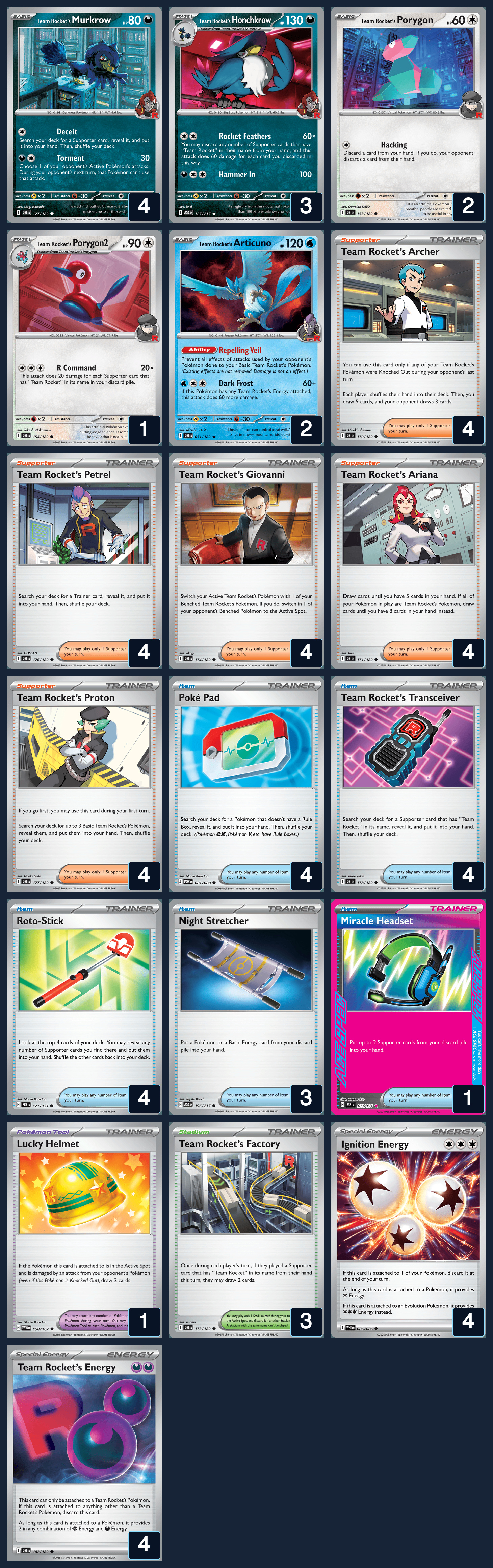 Complete 60-card deck list for rank 10, Gabriel Camacho