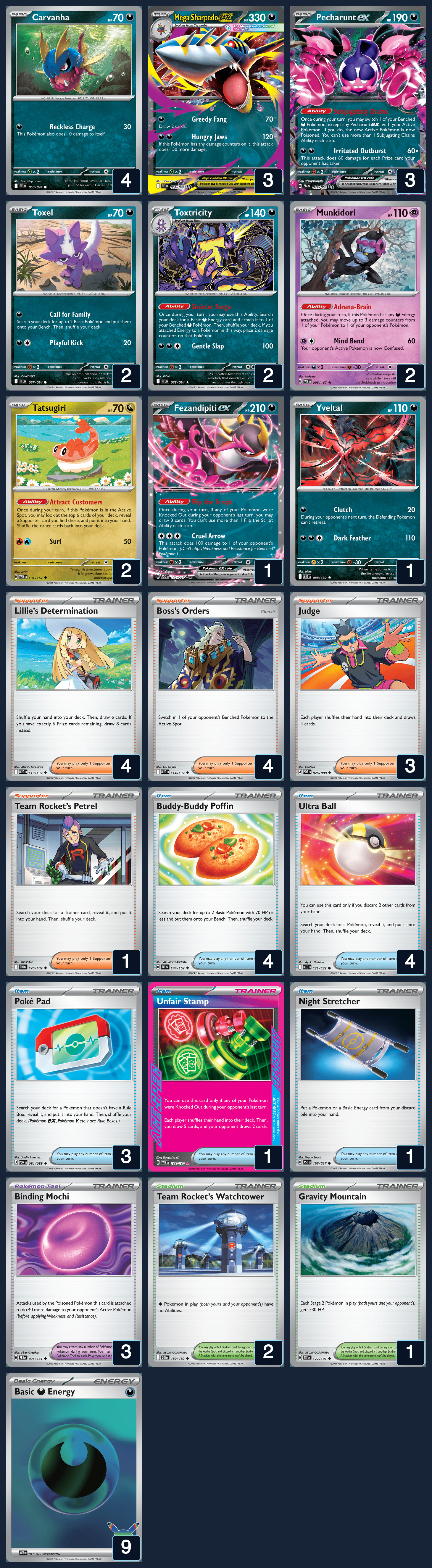 Complete 60-card deck list for rank 4, D1ZZY0G