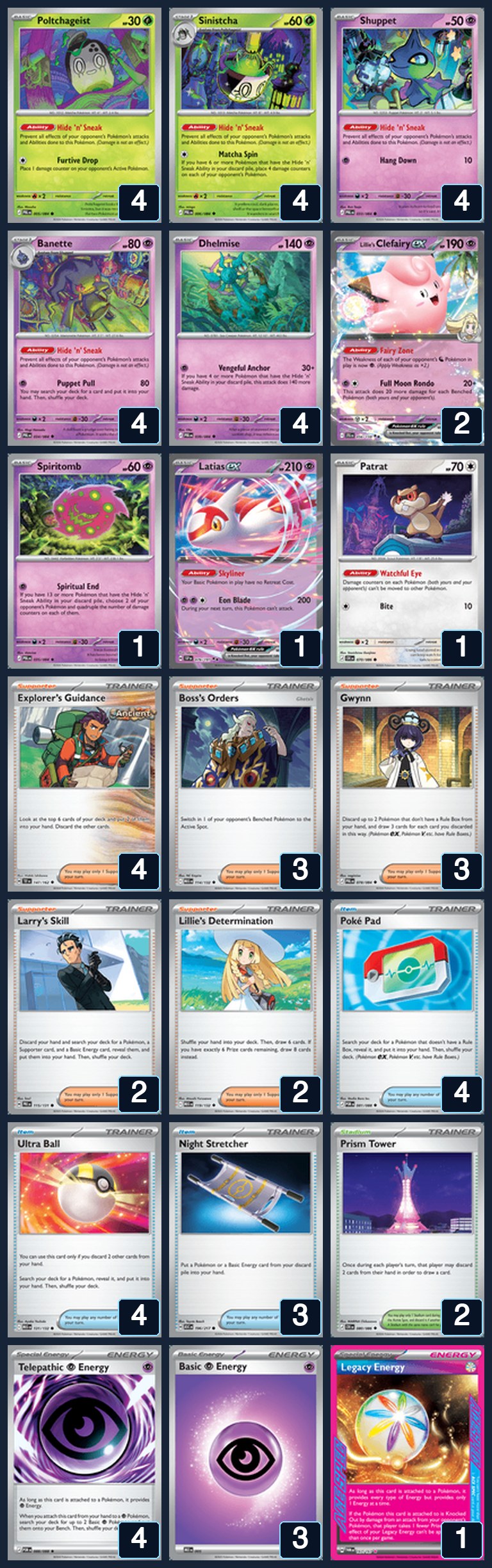 Complete 60-card deck list for rank 9, tw0as