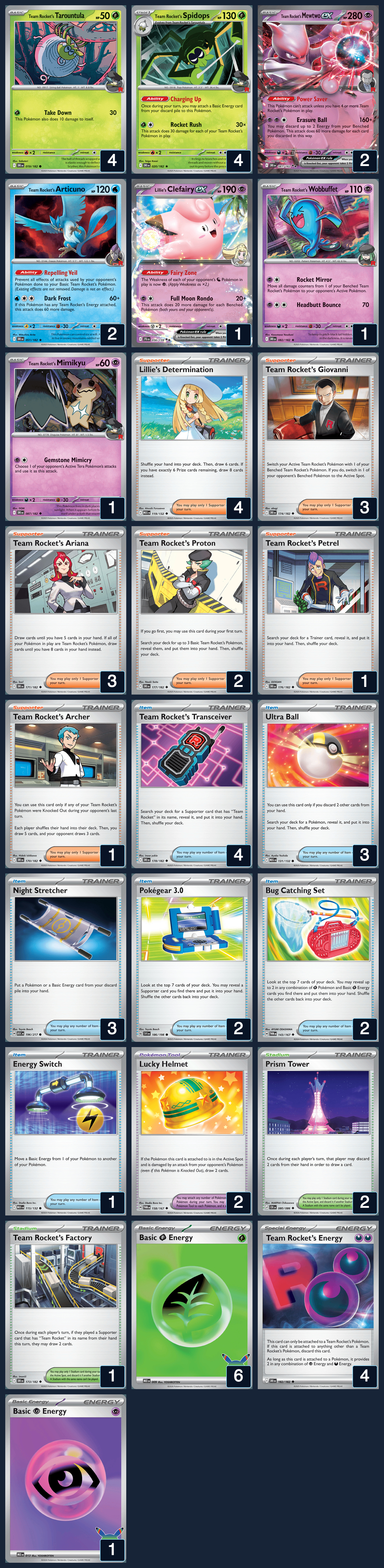 Complete 60-card deck list for rank 15, fuegog