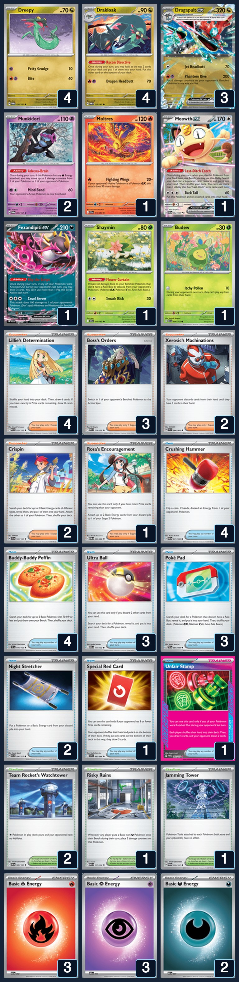 Complete 60-card deck list for rank 28, smokemustaine426