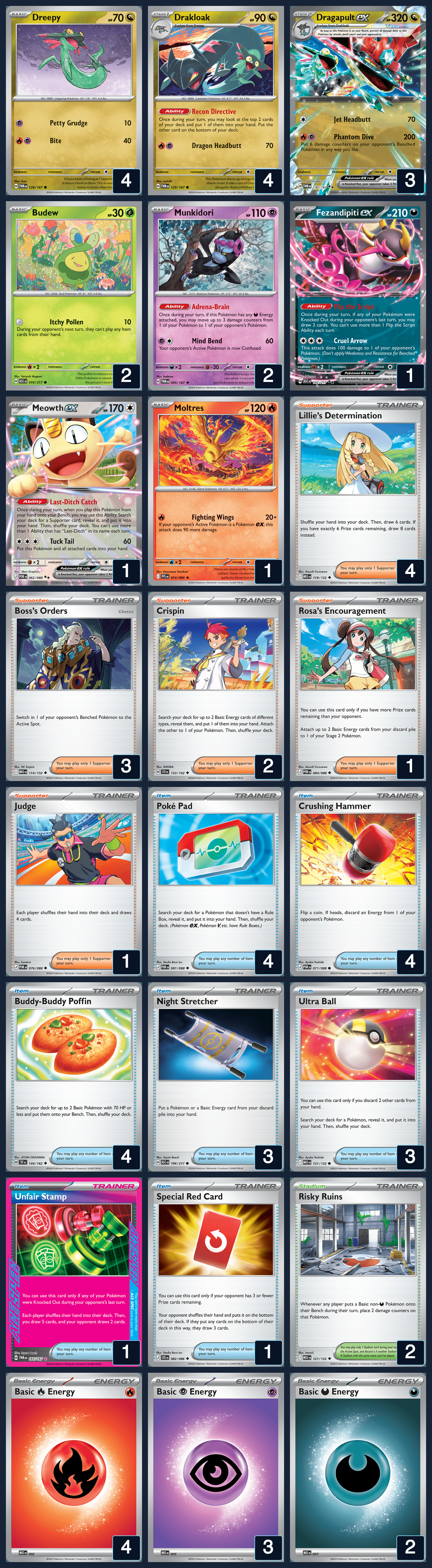 Complete 60-card deck list for rank 13, LKbando