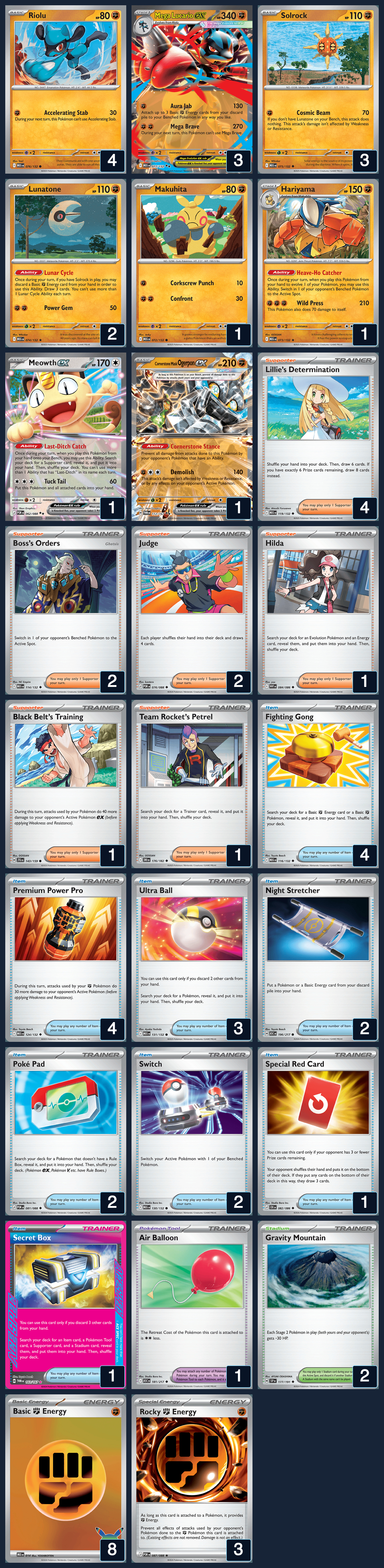 Complete 60-card deck list for rank 4, Daniel M