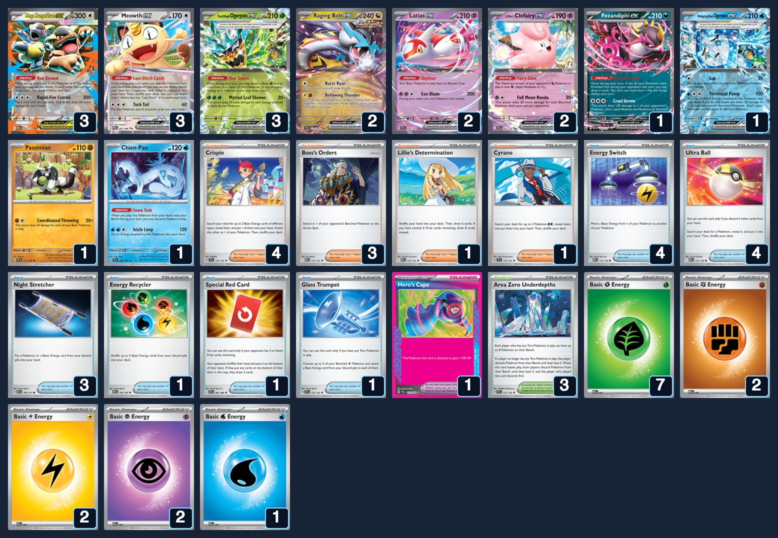 Complete 60-card deck list for rank 11, eveemenace