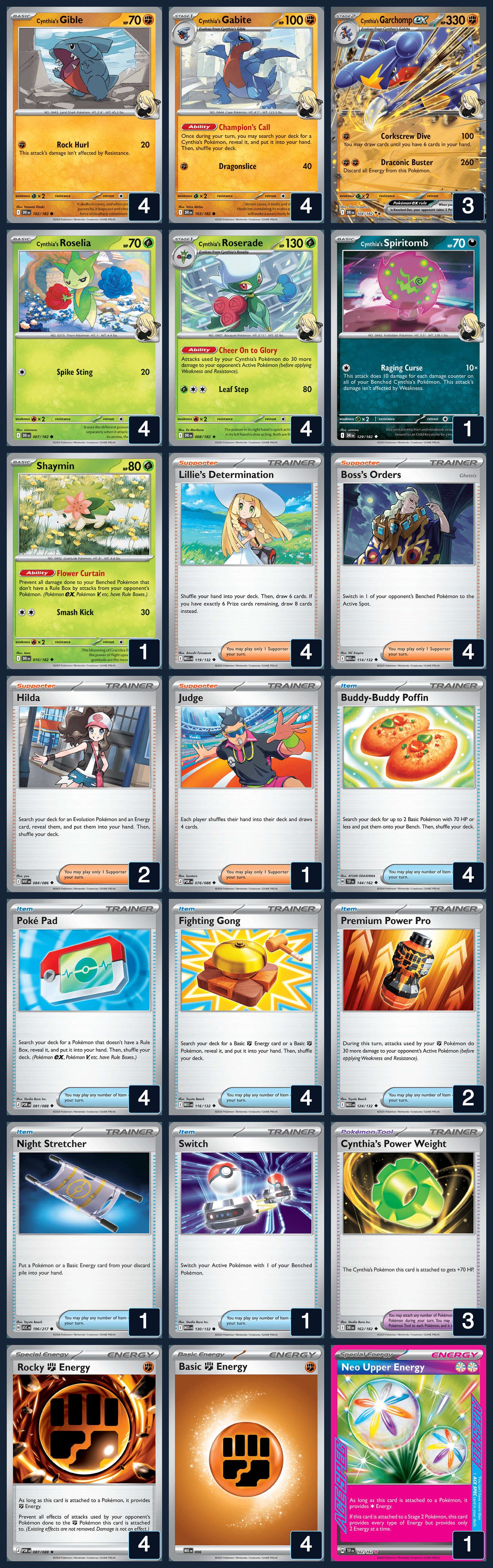 Complete 60-card deck list for rank 3, oNxsty