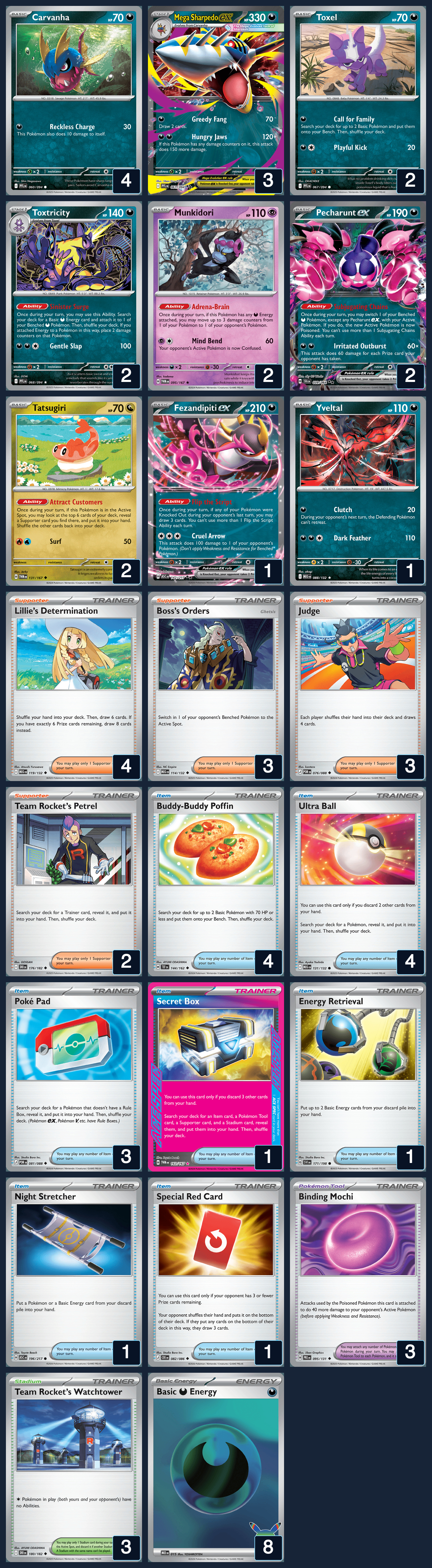 Complete 60-card deck list for rank 5, Apothanasia