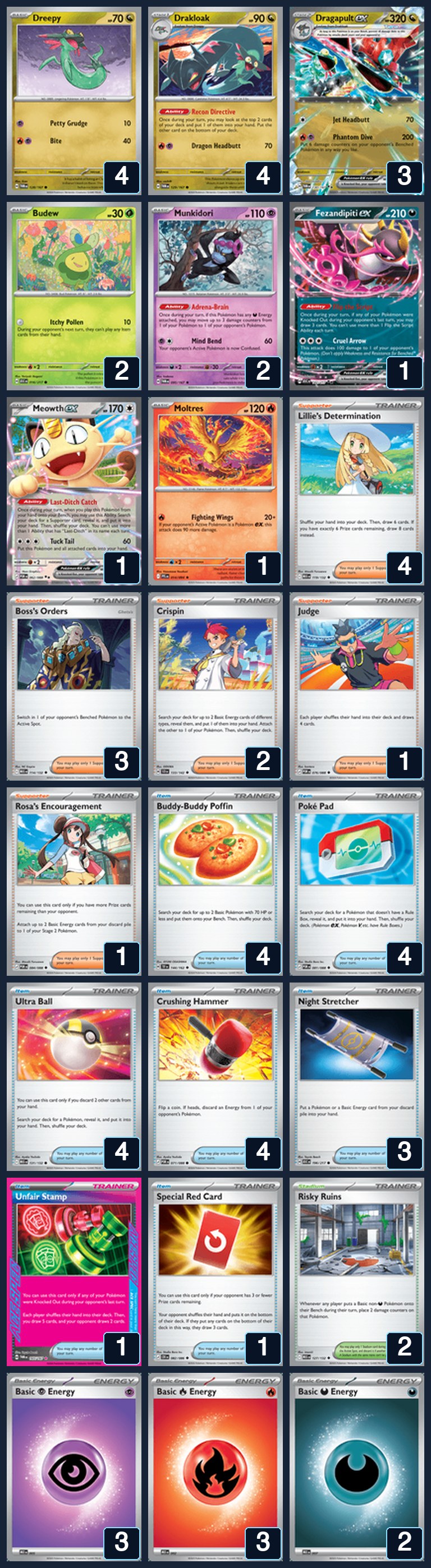 Complete 60-card deck list for rank 31, Lonerdo