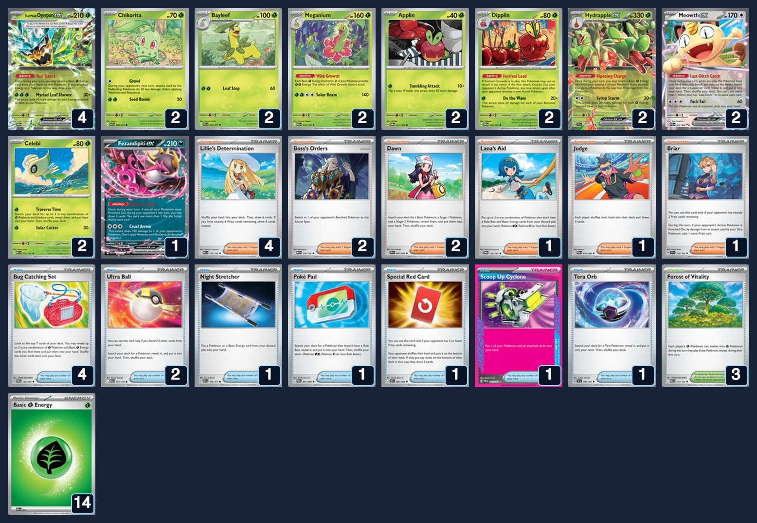 Complete 60-card deck list for rank 2, houmeng7