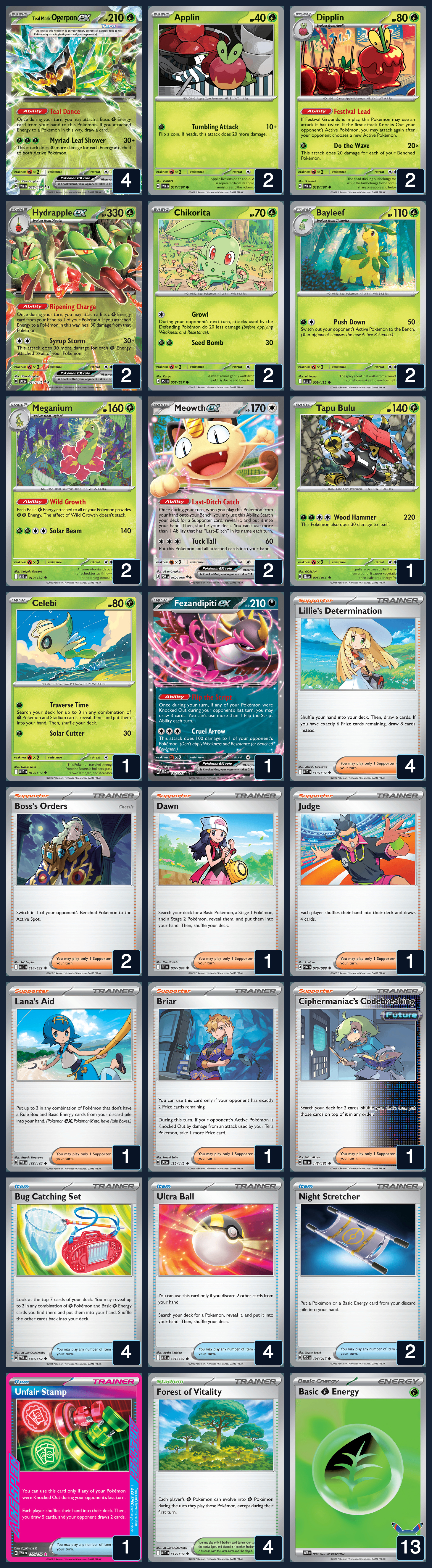 Complete 60-card deck list for rank 8, rojen7