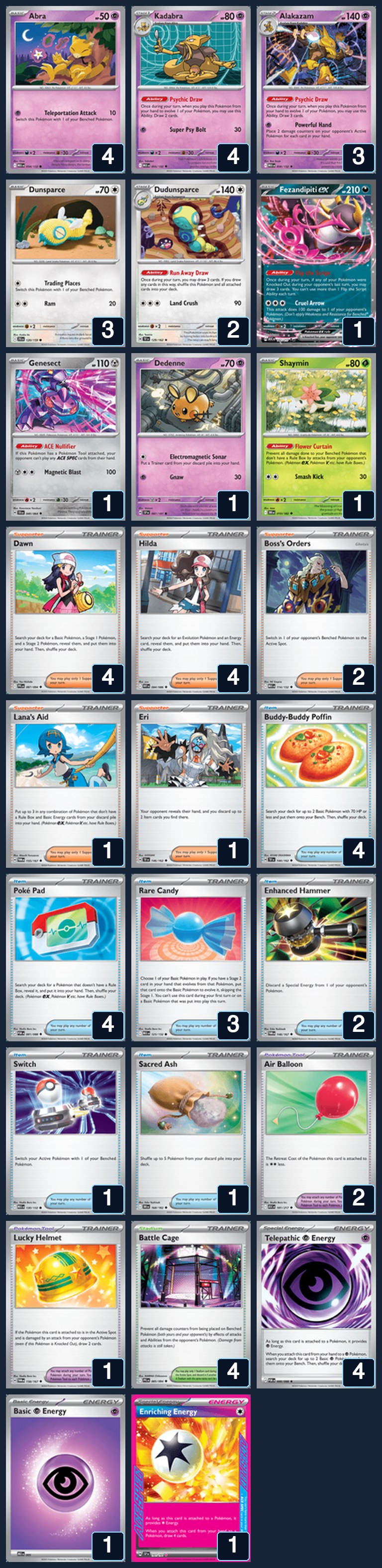 Complete 60-card deck list for rank 8, memento_smori