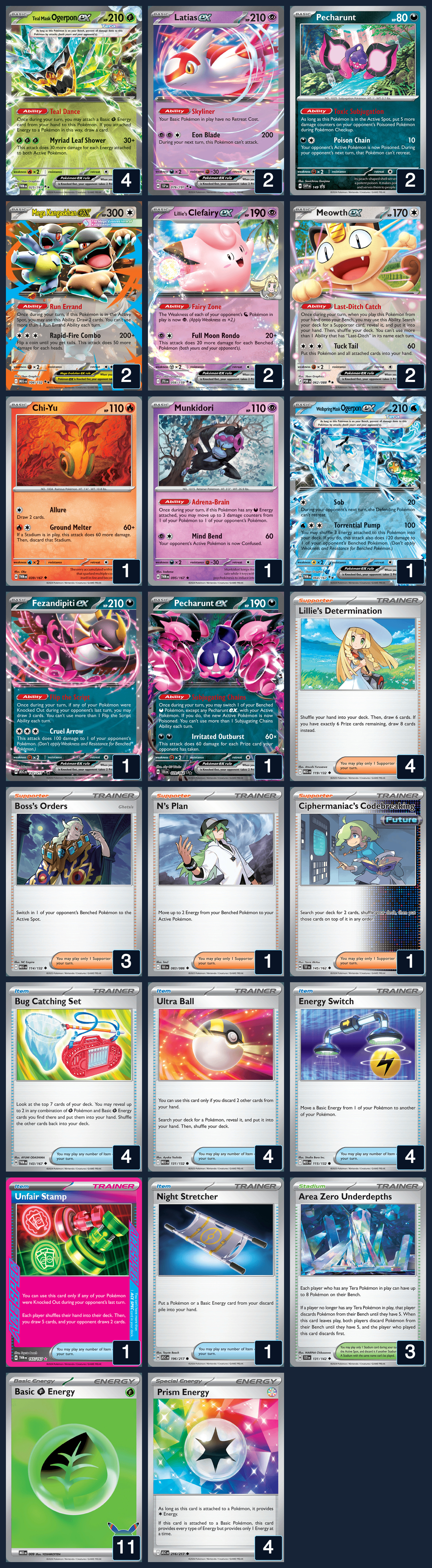 Complete 60-card deck list for rank 12, Elise Devlin
