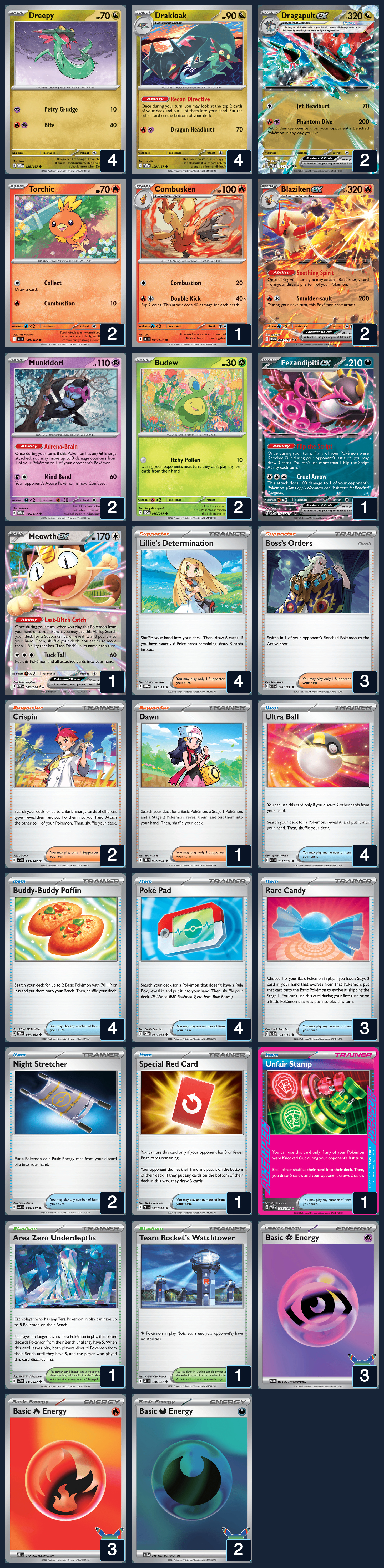 Complete 60-card deck list for rank 4, greybone