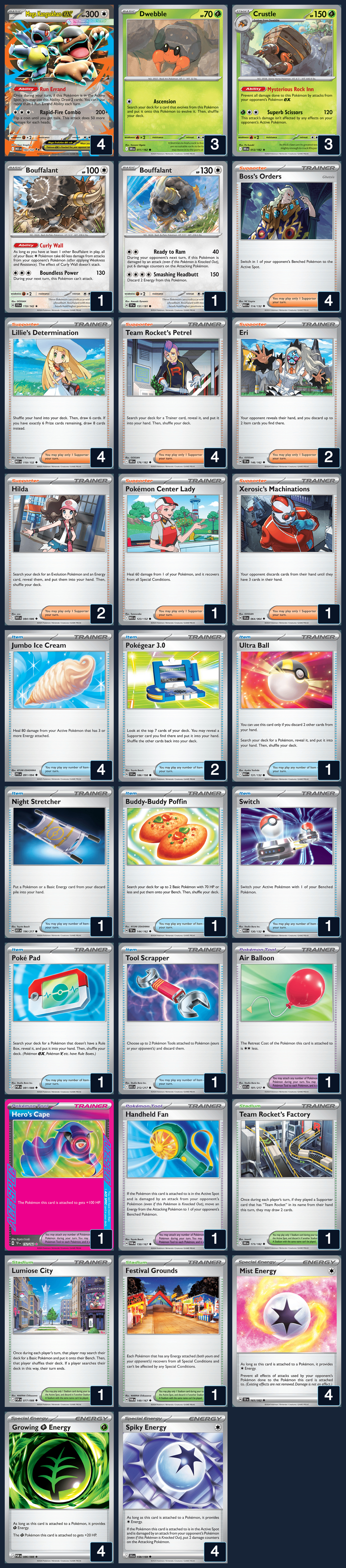 Complete 60-card deck list for rank 7, Caleb Barber