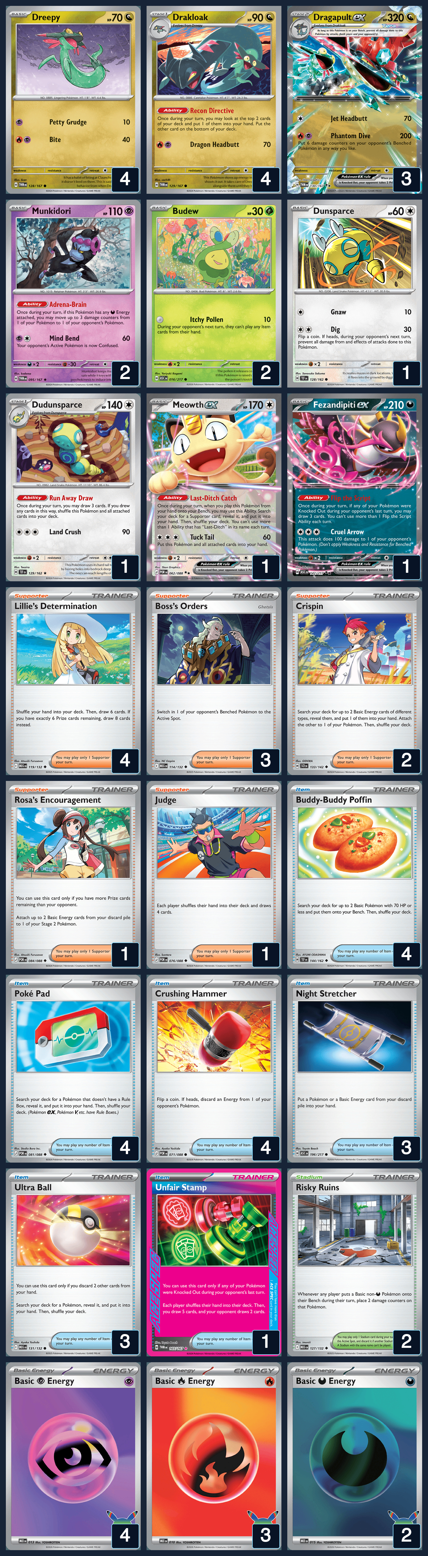 Complete 60-card deck list for rank 4, Homotron